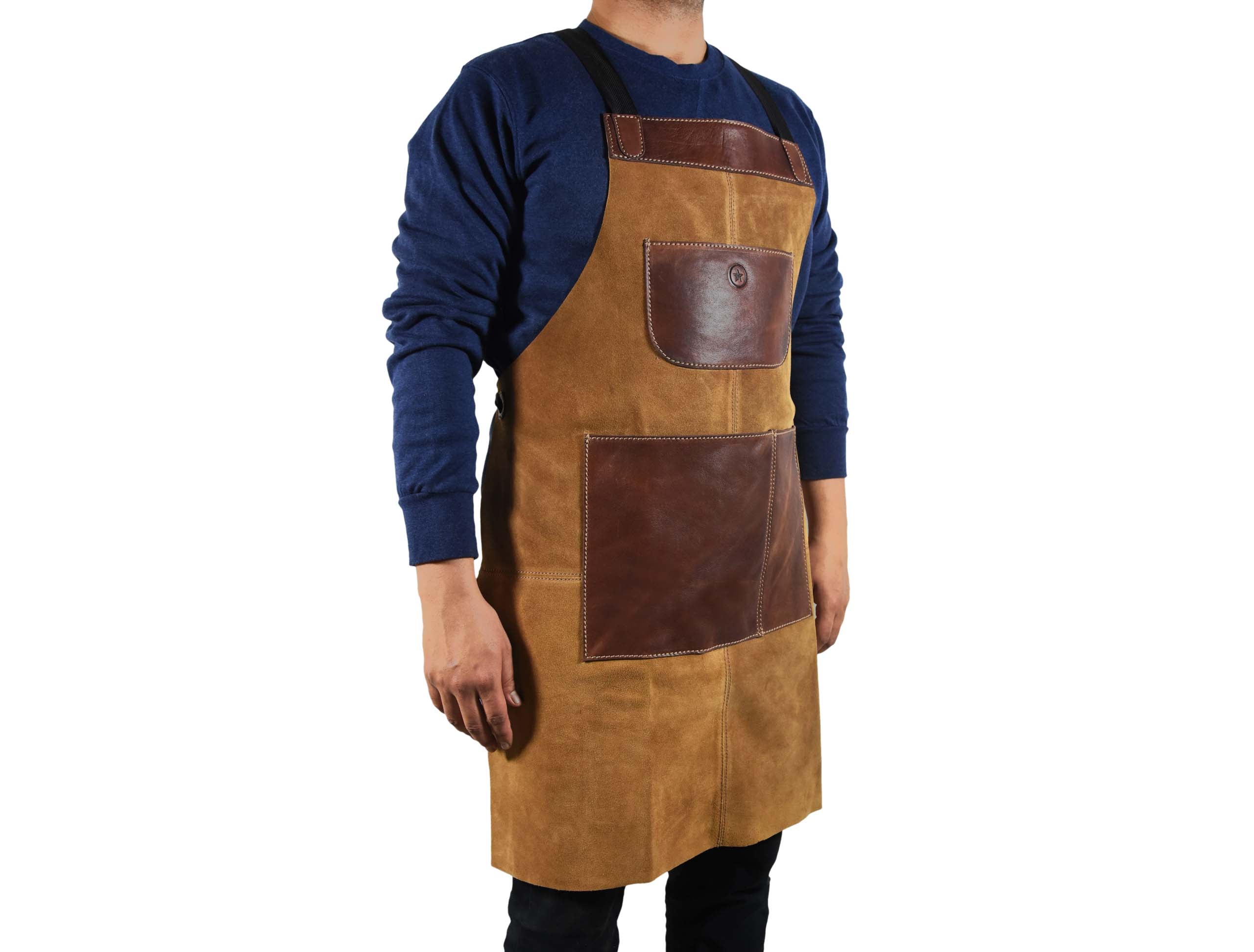 Leather Suede Apron - ( AP - 18 ) - www.Shopthatapp.com