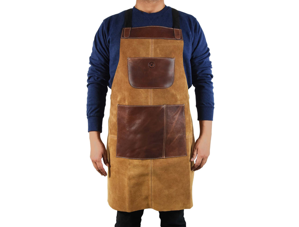 Leather Suede Apron - ( AP - 18 ) - www.Shopthatapp.com