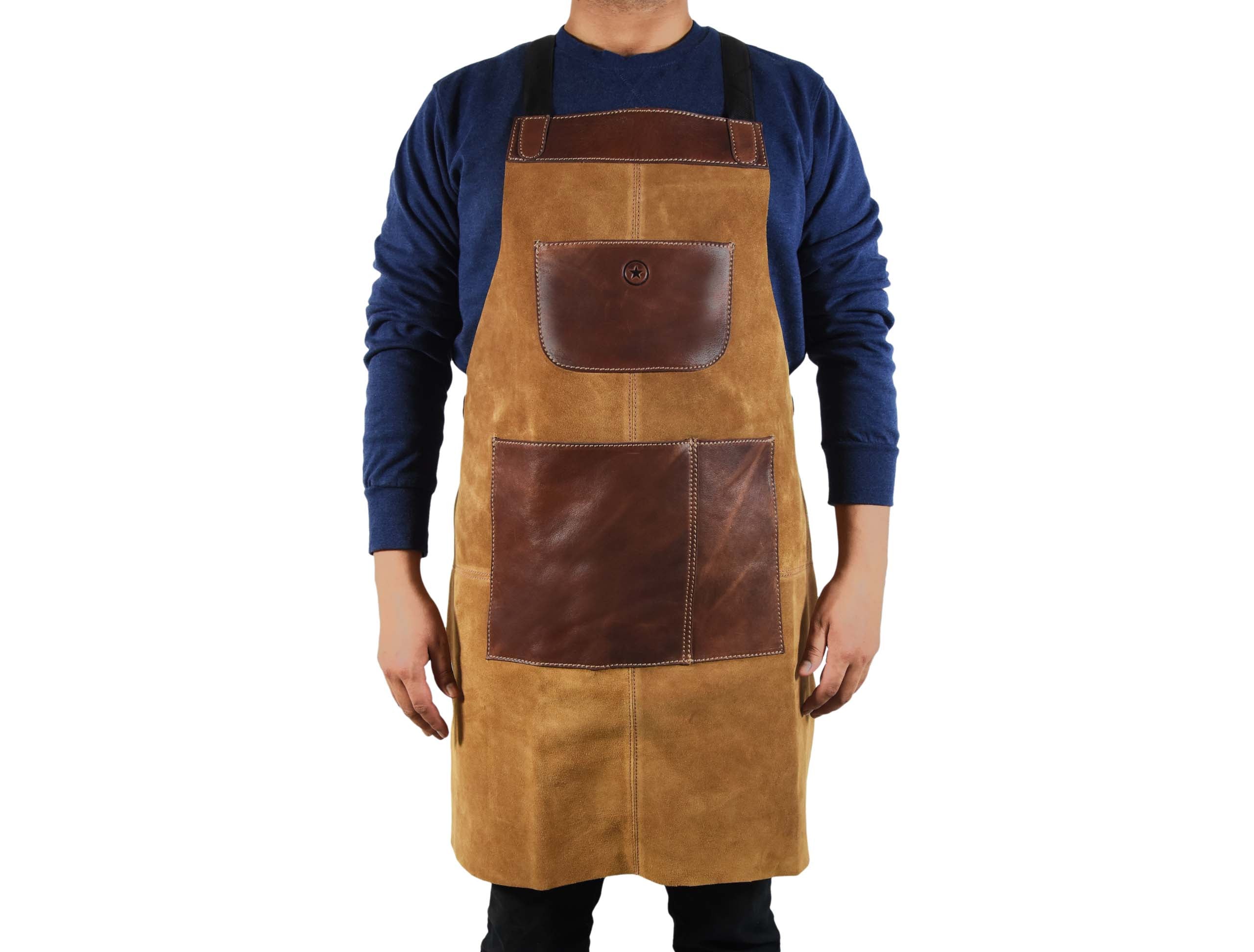 Leather Suede Apron - ( AP - 18 ) - www.Shopthatapp.com