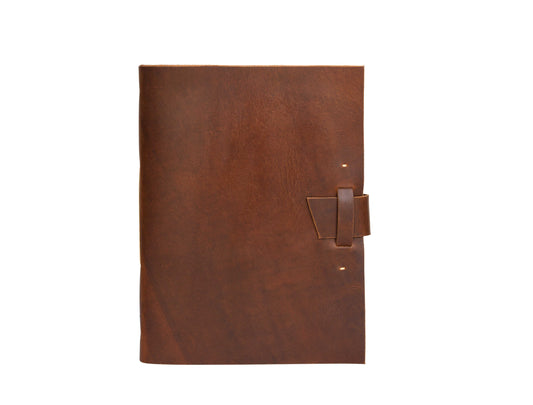 Carnet de croquis en cuir pleine fleur véritable (11" x 8", 96 pages)