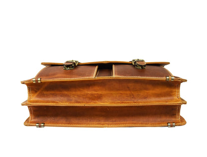 Sac de bureau en cuir Cavendish - Marron caramel