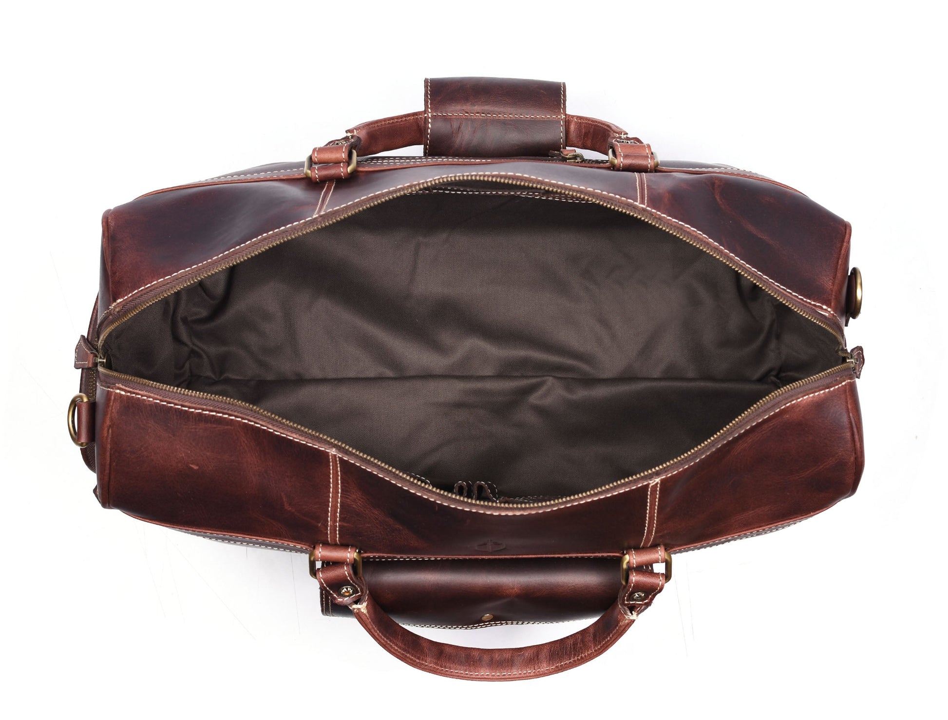 Dorval Leather Travel Bag - Walnut Brown-Everything leather-www.Shopthatapp.com-Tolredo Leather