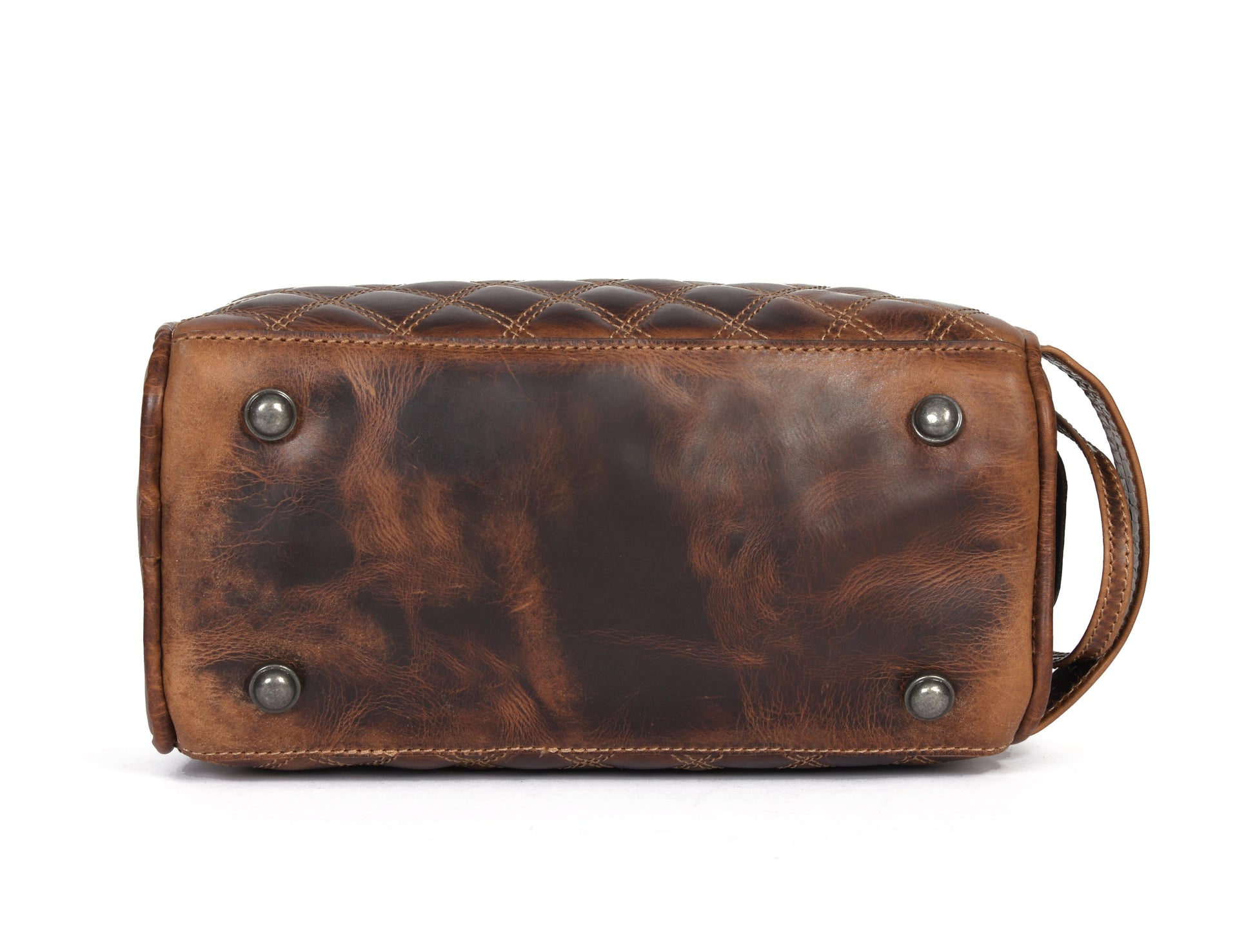 Quilted Leather Toiletry Bag - WB09-Handbags, purses, etc.-www.Shopthatapp.com-Tolredo Leather