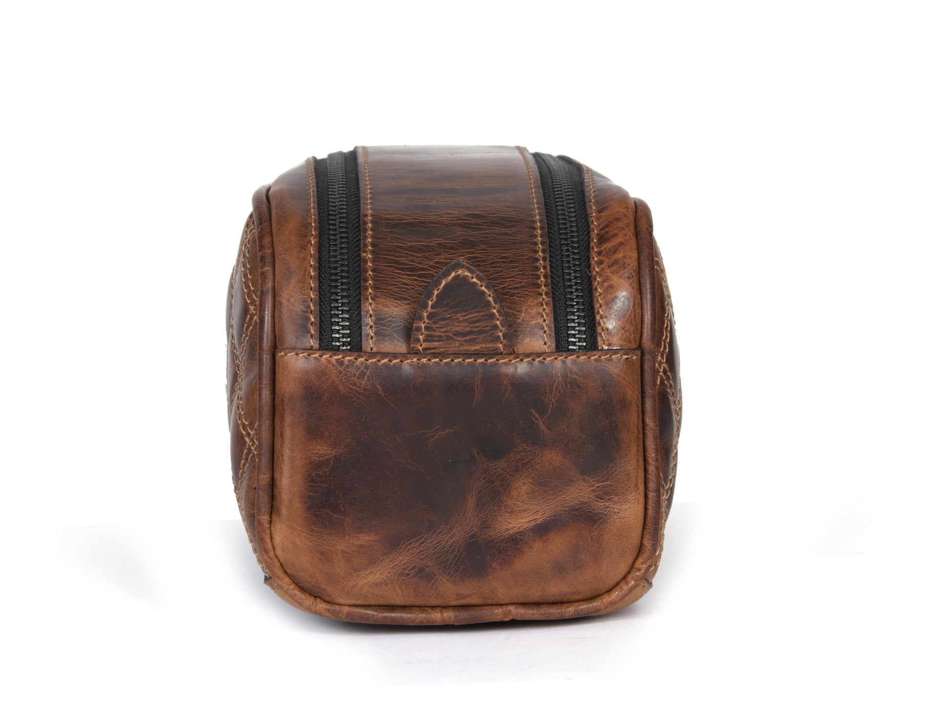 Quilted Leather Toiletry Bag - WB09-Handbags, purses, etc.-www.Shopthatapp.com-Tolredo Leather