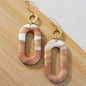 LINKS Earrings - PINK - POLYMER CLAY AND HAMMERED BRASS-Jewellery-www.Shopthatapp.com-Alma Rosa Jewelry