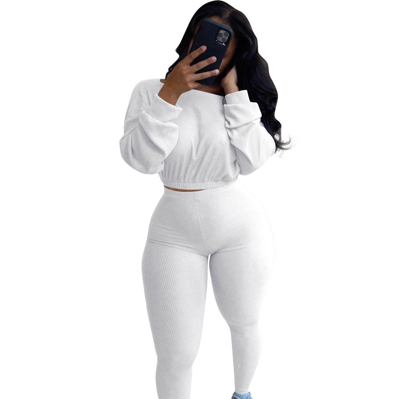 Ladies Autumn 2pcs Athleisure wear Outfit set - www.Shopthatapp.com #