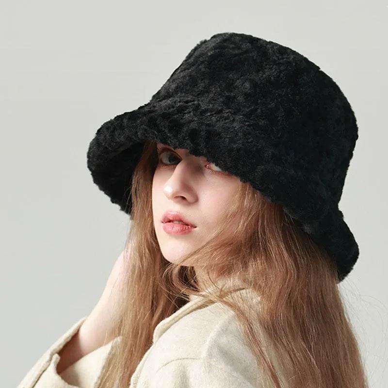 Lambswool Fisherman Sherpa Fleece Hat Winter Warm Fashionable Solid Color Hats For Women - www.Shopthatapp.com #