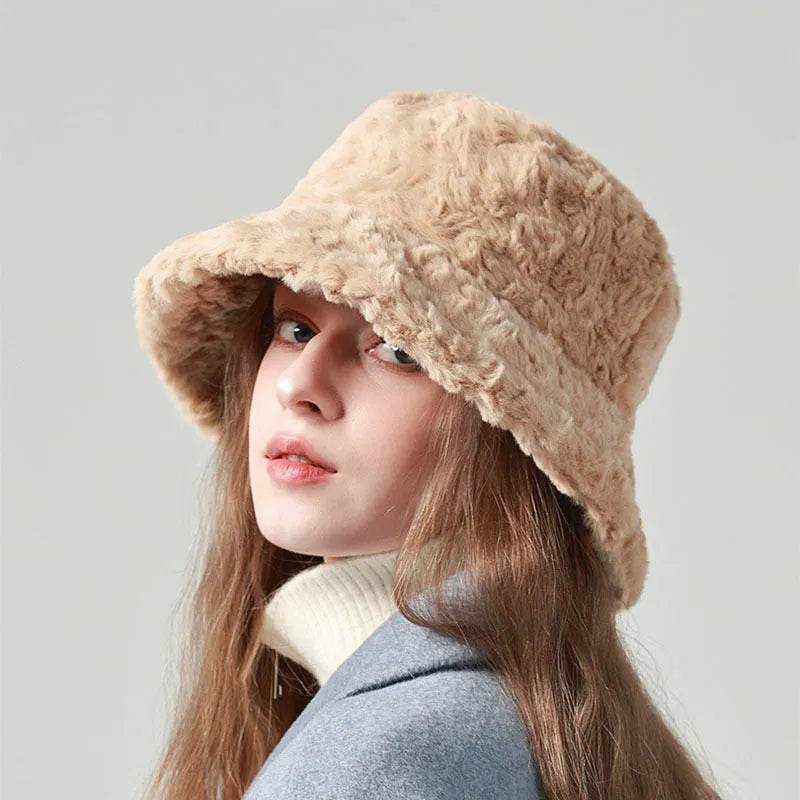 Lambswool Fisherman Sherpa Fleece Hat Winter Warm Fashionable Solid Color Hats For Women - www.Shopthatapp.com #