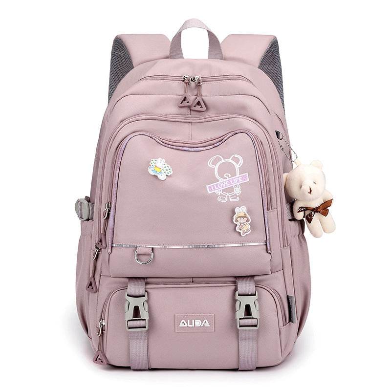 Large Capacity Lightweight Spine-protective Girls Backpack - www.Shopthatapp.com #