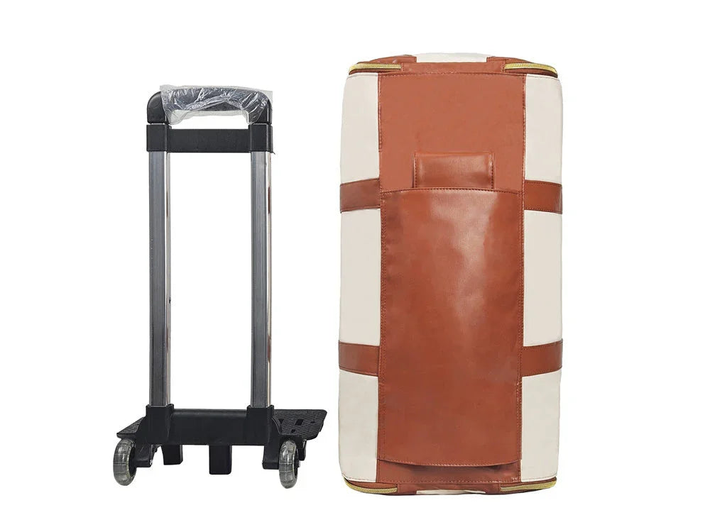 Large Capacity Trolley Travel Bag, Portable Folding Fitness Bag - www.Shopthatapp.com
