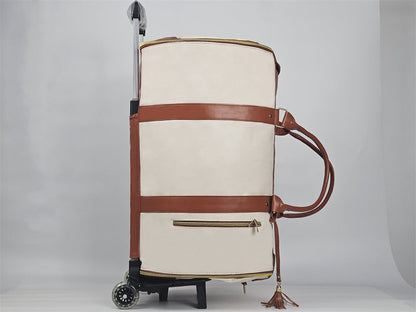 Large Capacity Trolley Travel Bag, Portable Folding Fitness Bag - www.Shopthatapp.com