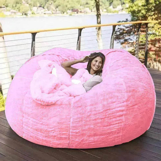 Lazy Sofa Bean Bag Chair Foam Cover - www.Shopthatapp.com