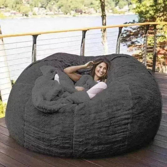 Lazy Sofa Bean Bag Chair Foam Cover - www.Shopthatapp.com