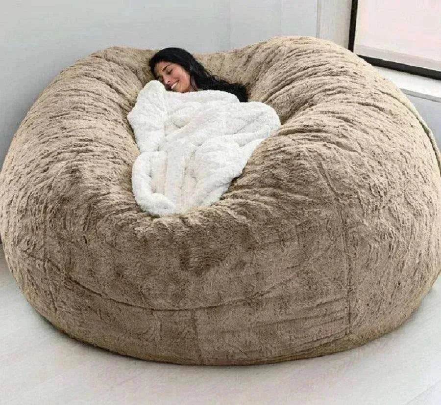 Lazy Sofa Bean Bag Chair Foam Cover - www.Shopthatapp.com
