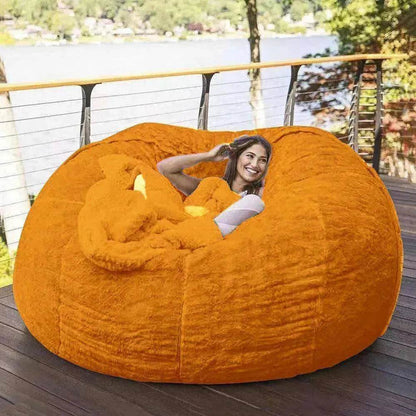 Lazy Sofa Bean Bag Chair Foam Cover - www.Shopthatapp.com