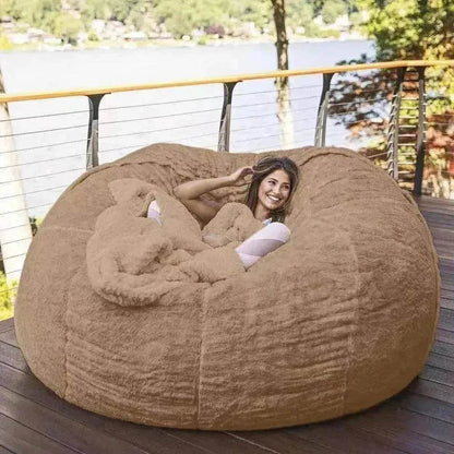 Lazy Sofa Bean Bag Chair Foam Cover - www.Shopthatapp.com