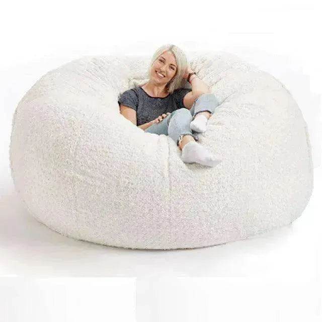 Lazy Sofa Bean Bag Chair Foam Cover - www.Shopthatapp.com