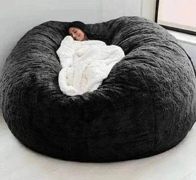 Lazy Sofa Bean Bag Chair Foam Cover - www.Shopthatapp.com