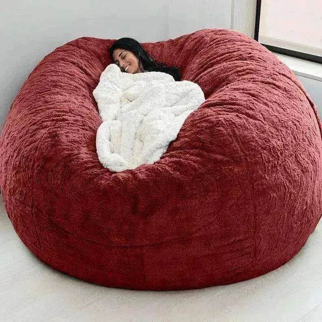 Lazy Sofa Bean Bag Chair Foam Cover - www.Shopthatapp.com