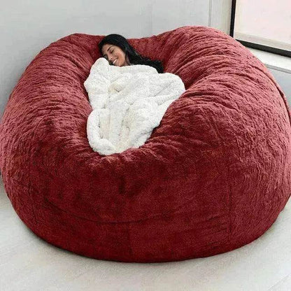 Lazy Sofa Bean Bag Chair Foam Cover - www.Shopthatapp.com