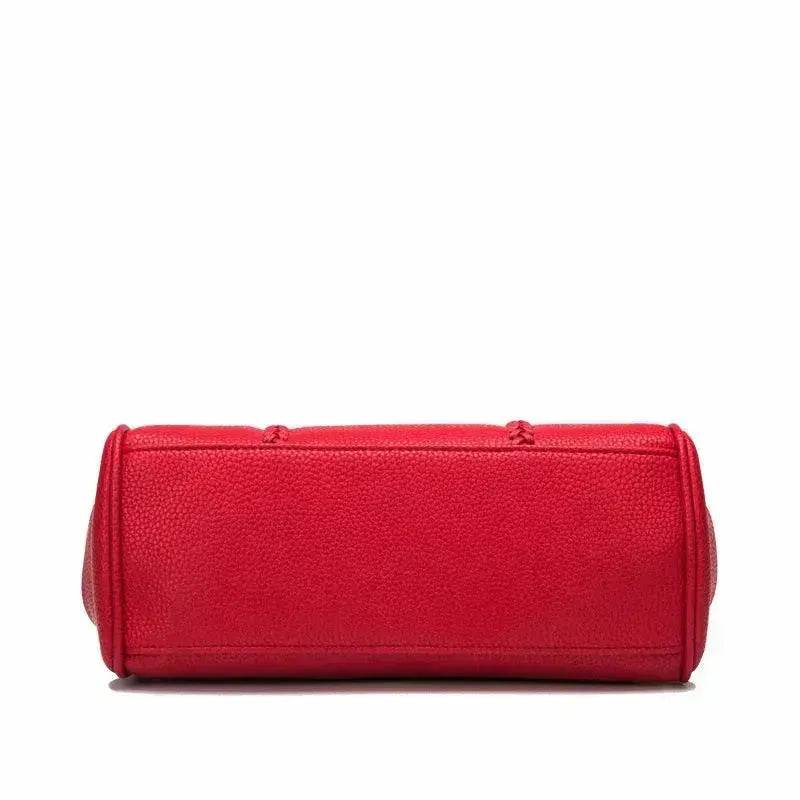 Leather handbags lychee pattern handbag - www.Shopthatapp.com #