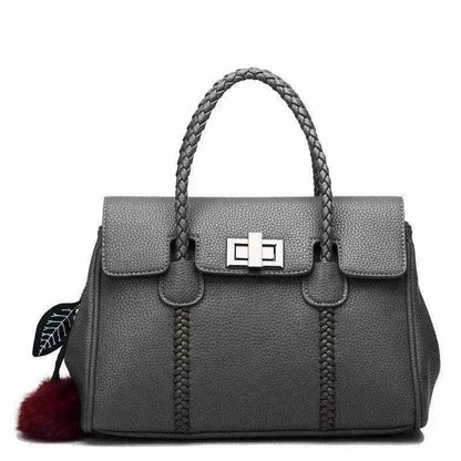 Leather handbags lychee pattern handbag - www.Shopthatapp.com #