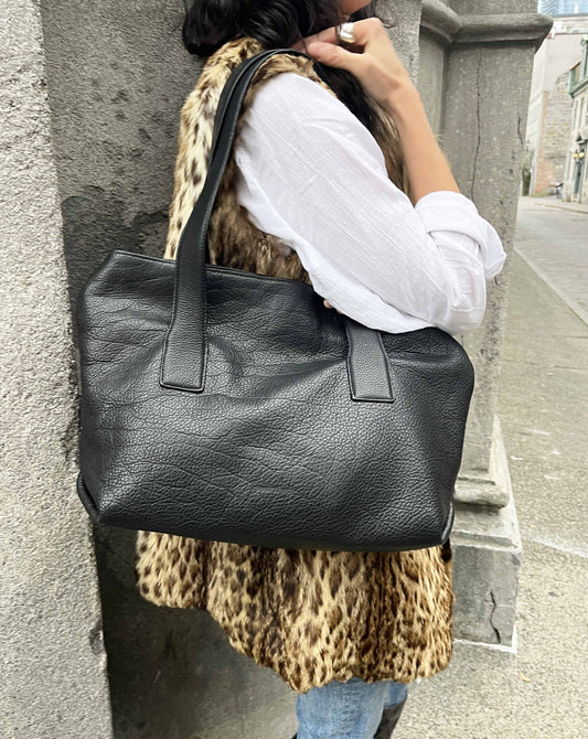 Sac fourre-tout souple Leila noir