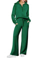 Leisure Sports Suit Long-sleeve Zipper Sweatshirt Wide Leg Pants Two-piece Set - www.Shopthatapp.com