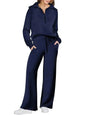 Leisure Sports Suit Long-sleeve Zipper Sweatshirt Wide Leg Pants Two-piece Set - www.Shopthatapp.com