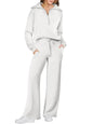 Leisure Sports Suit Long-sleeve Zipper Sweatshirt Wide Leg Pants Two-piece Set - www.Shopthatapp.com