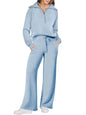 Leisure Sports Suit Long-sleeve Zipper Sweatshirt Wide Leg Pants Two-piece Set - www.Shopthatapp.com