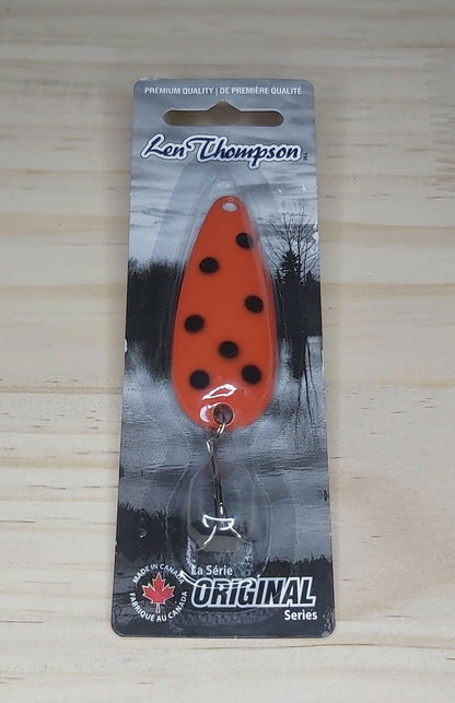 Len Thompson Orange & Black Dot Spoons-Outdoor Sporting goods camping-www.Shopthatapp.com-Size:#2 Orange & Black Dots-Stony Tackle Shack