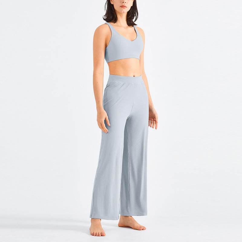 Loose Drawstring Flare Athleisure Wide leg Yoga Pants - www.Shopthatapp.com #