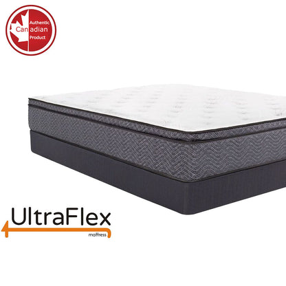 UltraFlex REVIVE- Hybrid 12” Breathable Pillowtop, Spinal Support HDcoils, Luxury Comfort Hypoallergic Foam Encasement, Pressure Relieving Coils, Eco-Friendly Mattress (Made in Canada) - www.Shopthatapp.com