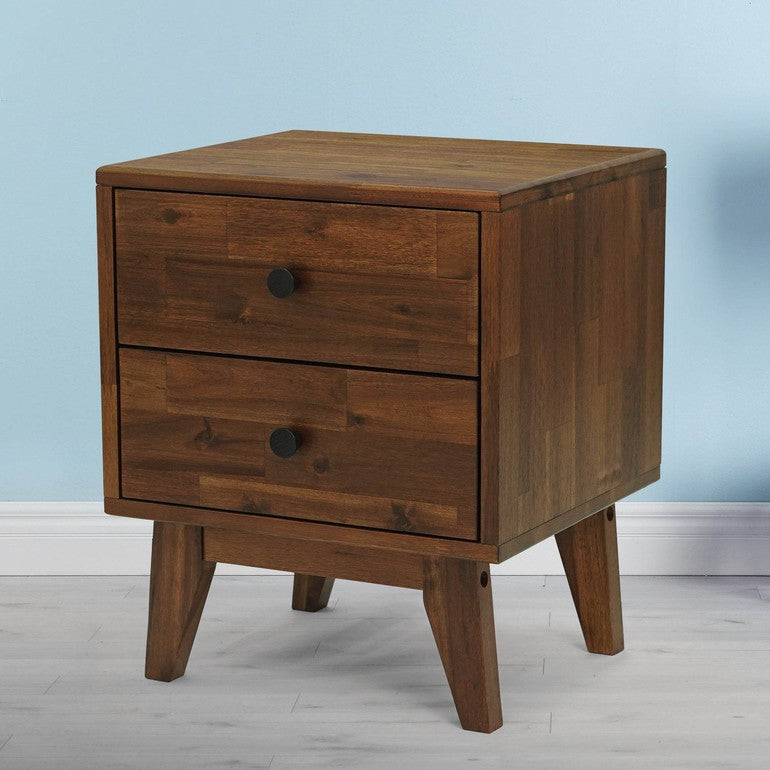 Silvia 2-Drawer Solid Wood Nightstand - www.Shopthatapp.com