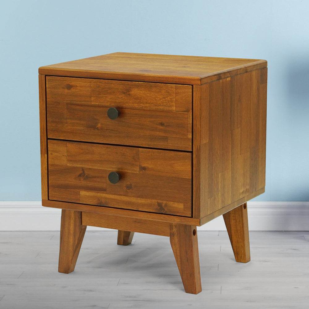 Silvia 2-Drawer Solid Wood Nightstand - www.Shopthatapp.com