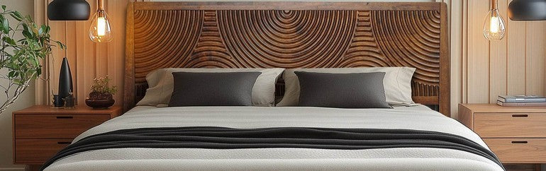 Harmony Platform Bed Frame with Headboard - www.Shopthatapp.com