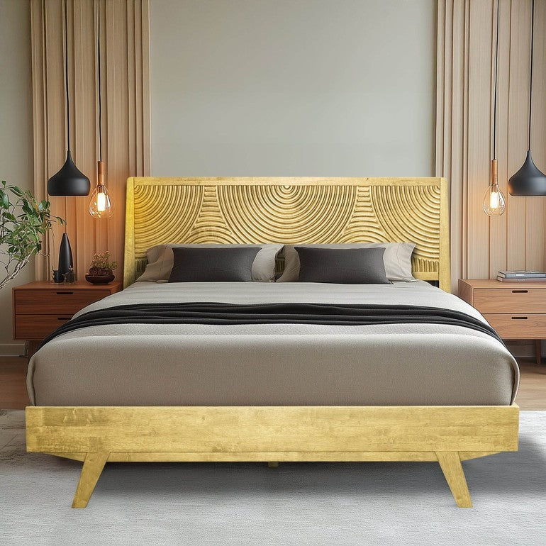 Harmony Platform Bed Frame with Headboard - www.Shopthatapp.com
