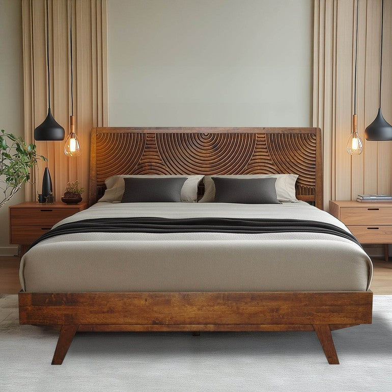 Harmony Platform Bed Frame with Headboard - www.Shopthatapp.com