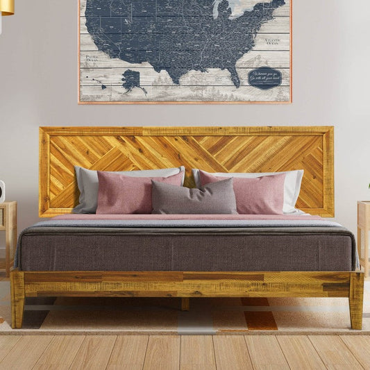 Sierra Deluxe Wood Platform Bed Frame - www.Shopthatapp.com