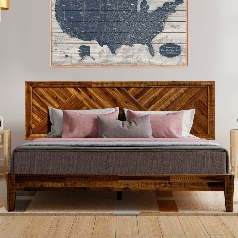 Sierra Deluxe Wood Platform Bed Frame - www.Shopthatapp.com