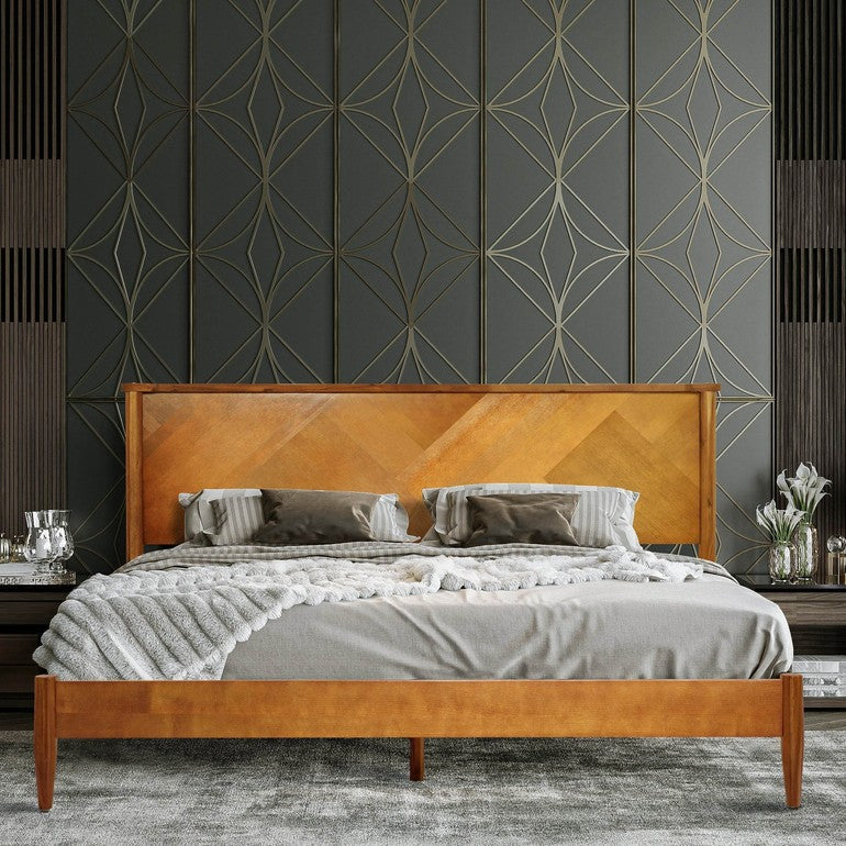 Panthera Platform Bed Frame With Headboard - www.Shopthatapp.com