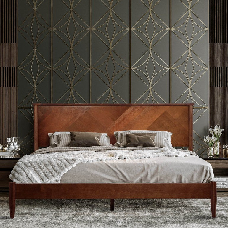 Panthera Platform Bed Frame With Headboard - www.Shopthatapp.com