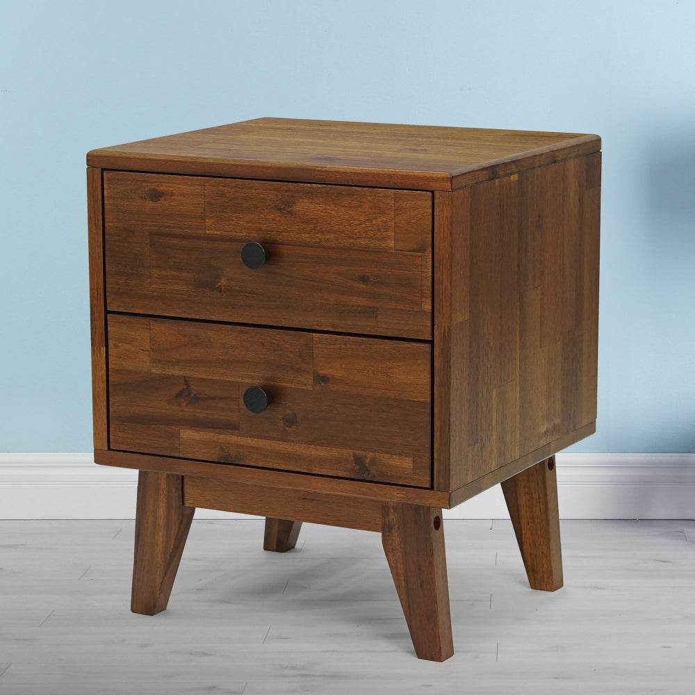 Silvia 2-Drawer Solid Wood Nightstand - www.Shopthatapp.com