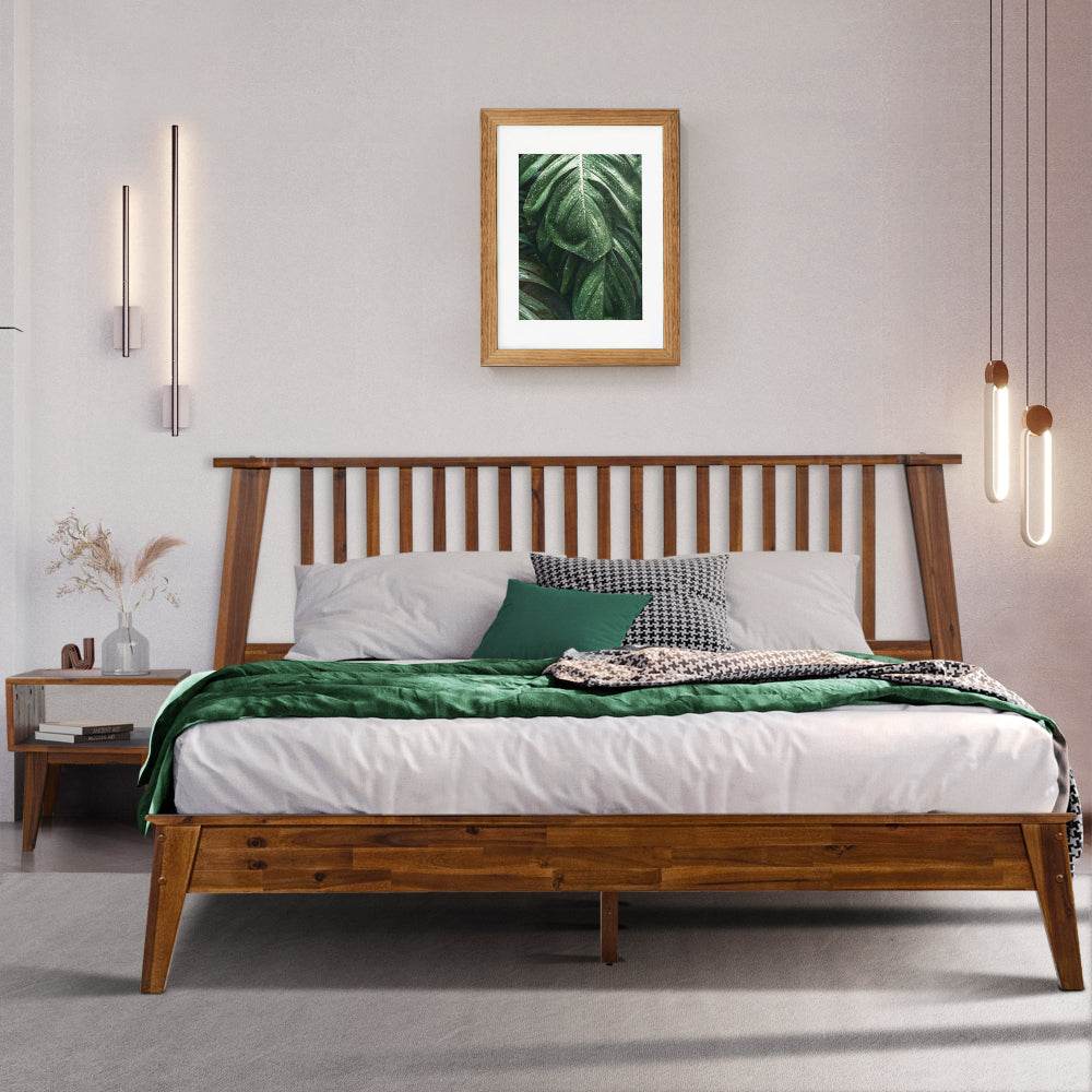 Kaylin Solid Wood Bed Frame & Nightstand Bedroom Set - www.Shopthatapp.com