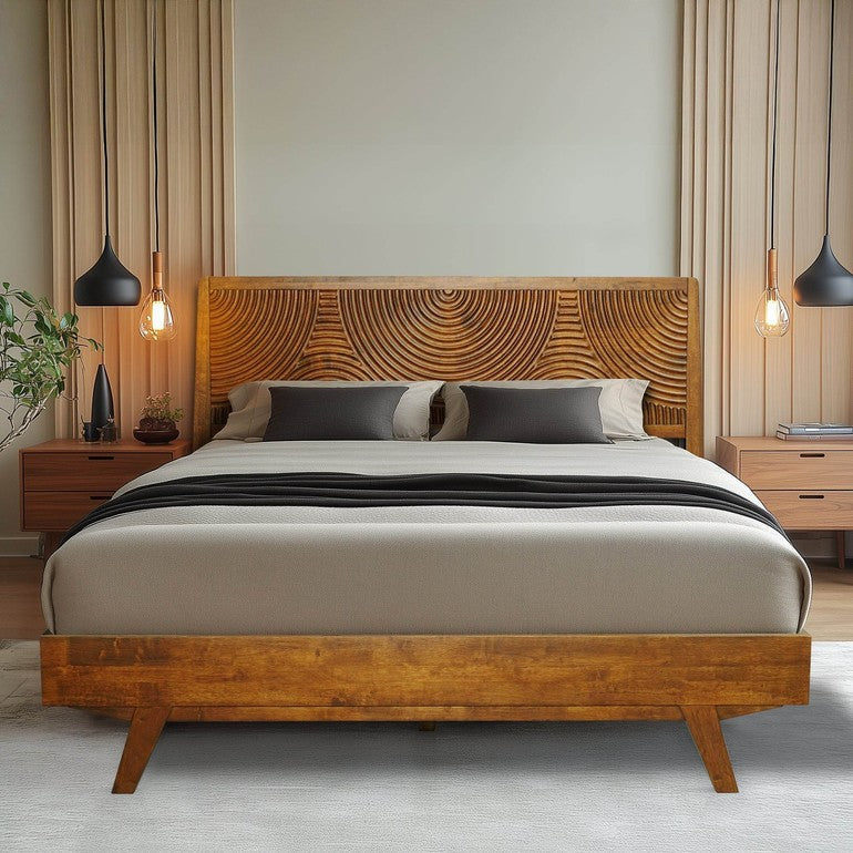 Harmony Platform Bed Frame with Headboard - www.Shopthatapp.com