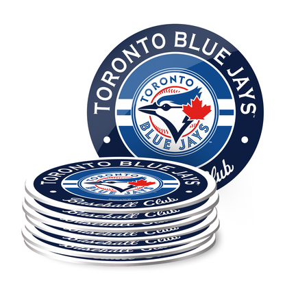 Toronto Blue Jays Mug & Coaster Set - 2 Pack 15oz Mugs | 8 Pack Coasters - www.Shopthatapp.com