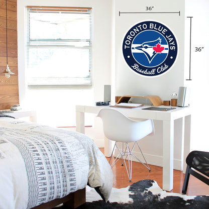 Toronto Blue Jays 36x36 Team Stripe Logo Repositional Wall Decal - www.Shopthatapp.com