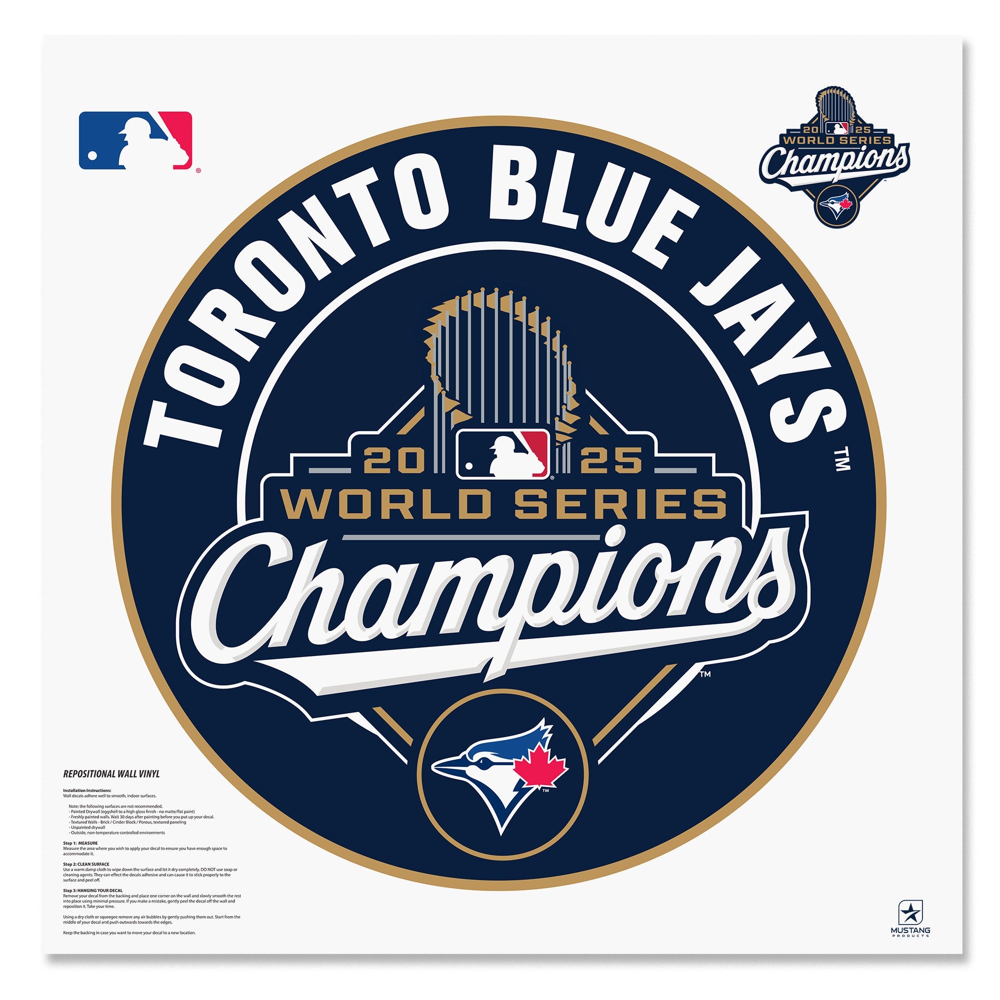 Toronto Blue Jays World Series Champions | Wall Decal - Stripe - www.Shopthatapp.com