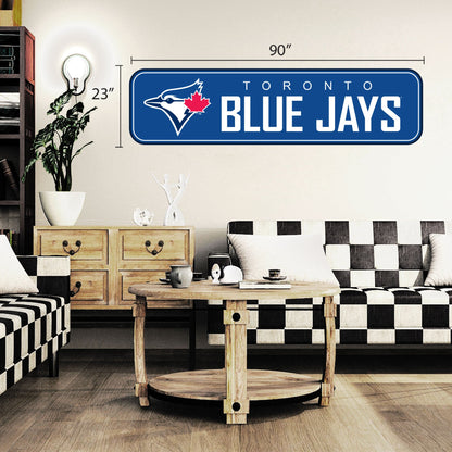 Toronto Blue Jays 90x23 Team Repositional Wall Decal - Long Design - www.Shopthatapp.com
